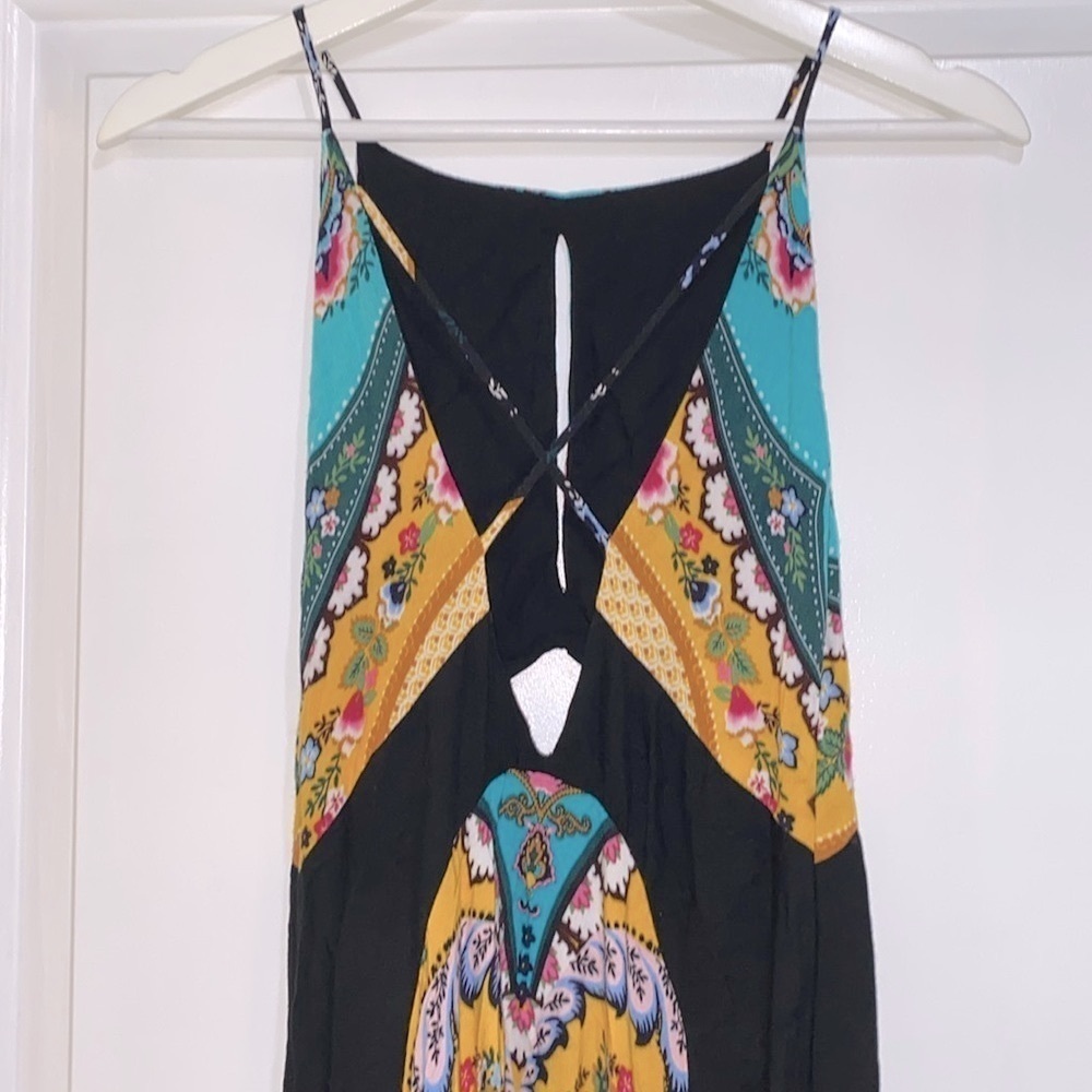 Farm Rio petite black floral maxi dress - Picture 10 of 13